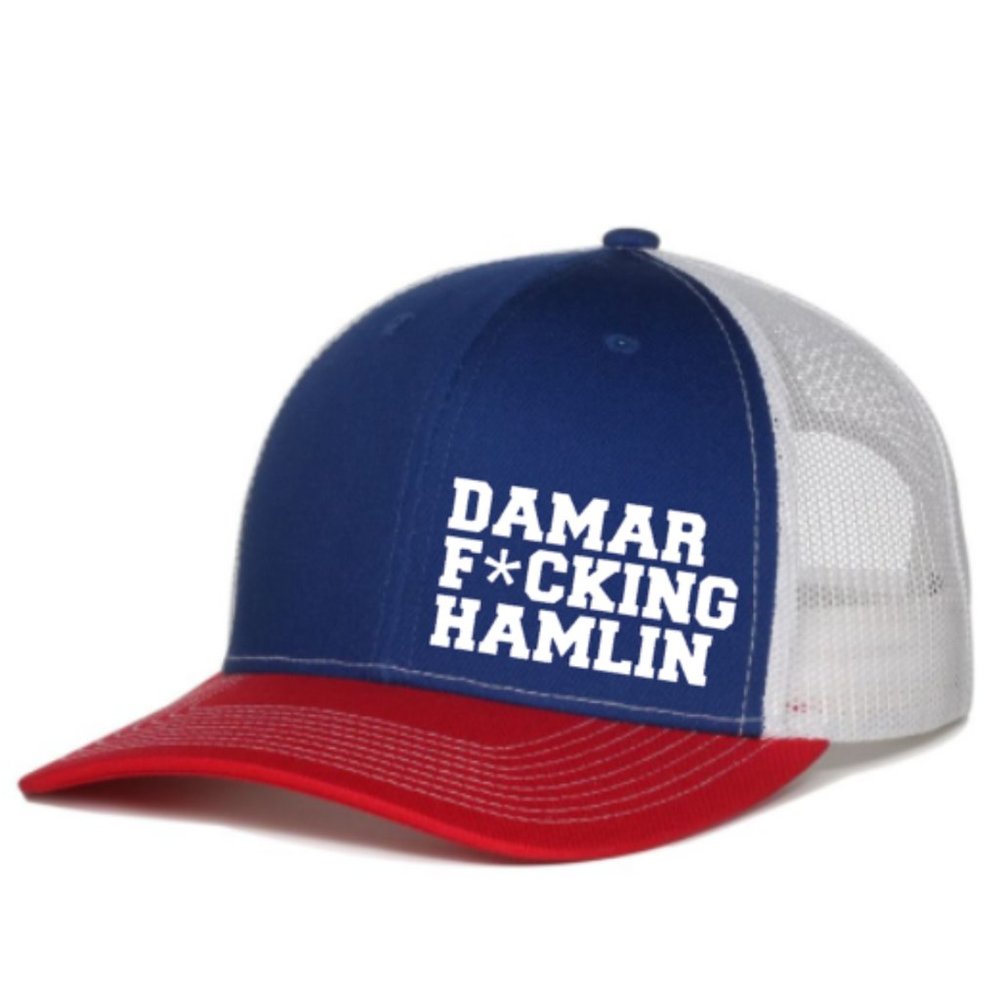 Damar F*cking Hamlin / Love For 3 (Buffalo Colors) Premium Unisex Snapback Hat